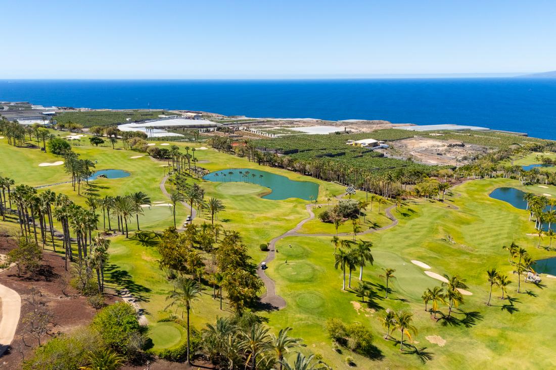 Pole golfowe i ocean